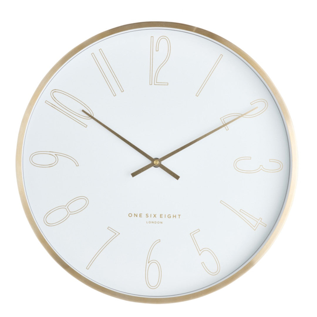 Astrid Silent Sweep Wall Clock 40cm | White-Suzie Anderson Home