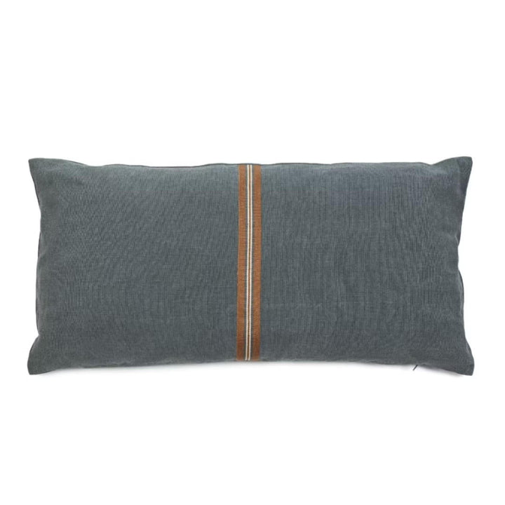 Atlas Cushion Cover | Stonewashed Linen | River | 40x80cm-Suzie Anderson Home