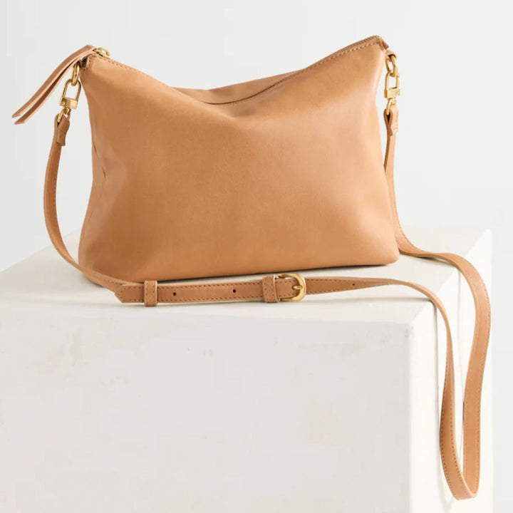 Juju | Augusta Crossbody Leather Bag | Tan-Suzie Anderson Home