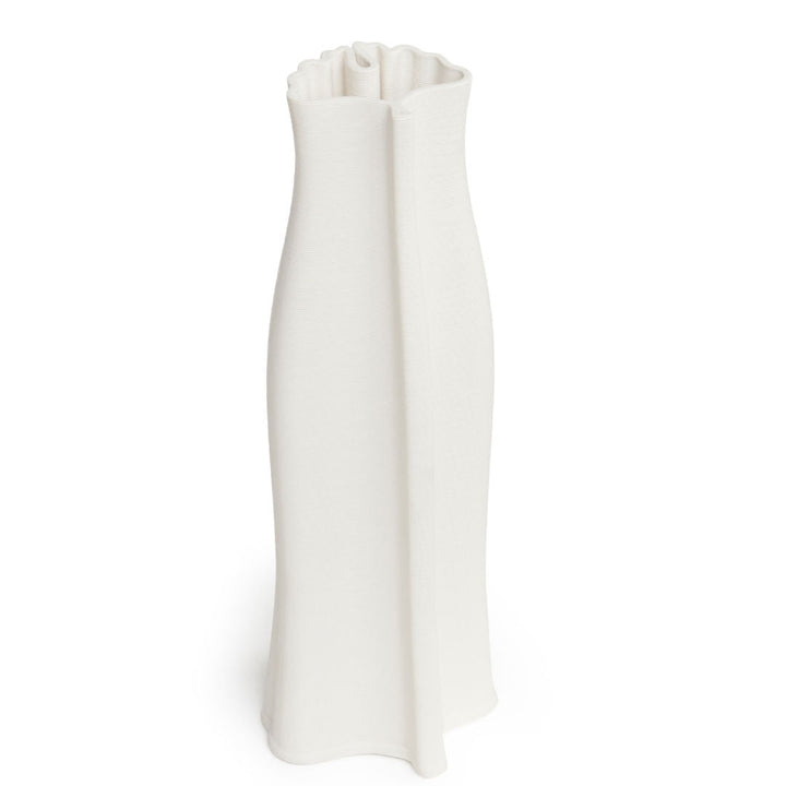 Ava White Vase Short | 28cm-Suzie Anderson Home