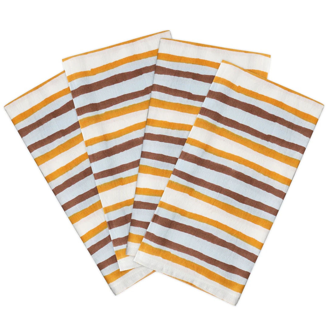 Avalon Shore Cotton Napkins | Set of 4-Suzie Anderson Home