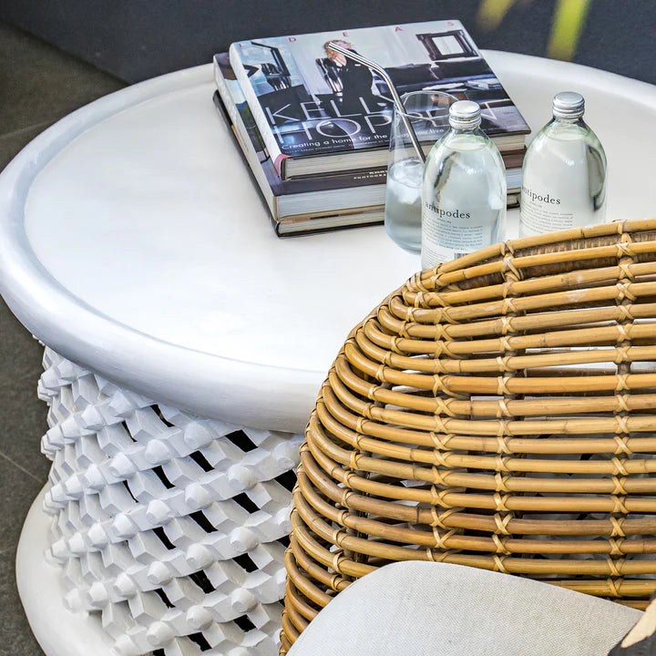 Bamileke Table | White | approx W40cm-Suzie Anderson Home