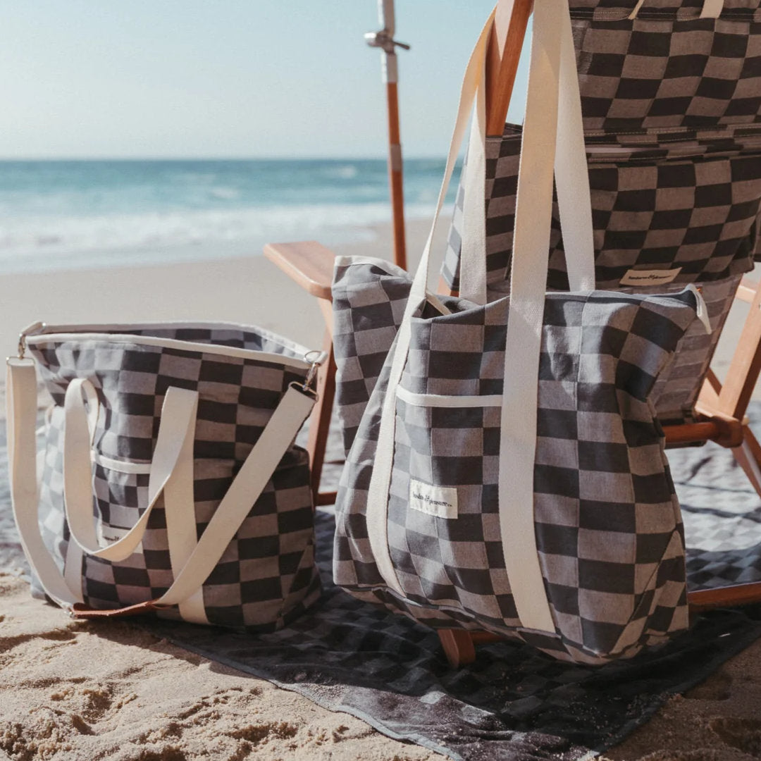 Beach Bag | Vintage Green Check-Suzie Anderson Home