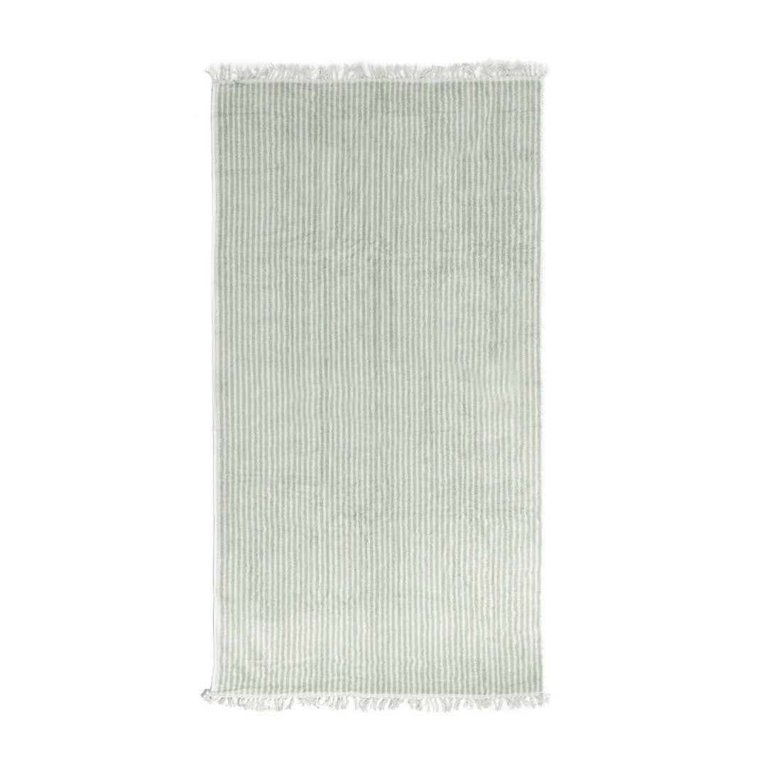 Beach Towel | Laurens Sage Stripe-Suzie Anderson Home