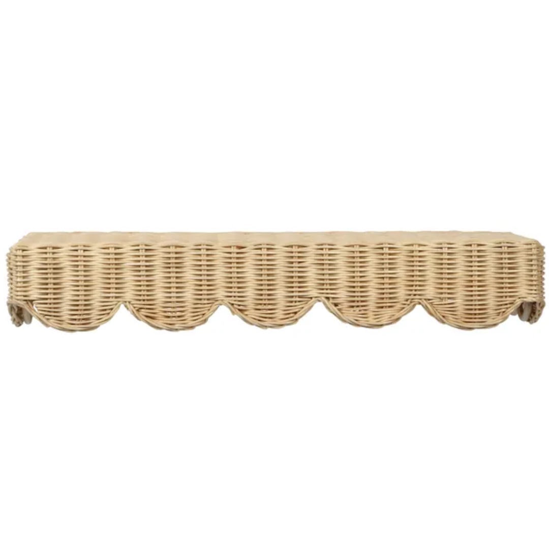 Beau Rattan Wall Shelf | 60cm | Natural-Suzie Anderson Home