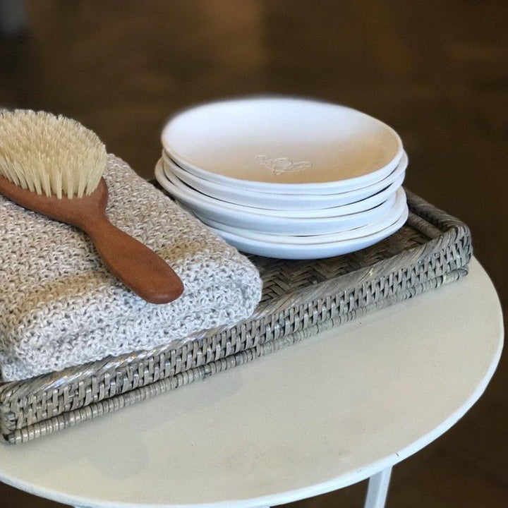 Bedside Rattan Tray | Old Grey-Suzie Anderson Home