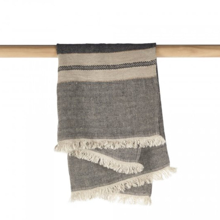 Belgian Linen Guest Towel | Tack Stripe-Suzie Anderson Home