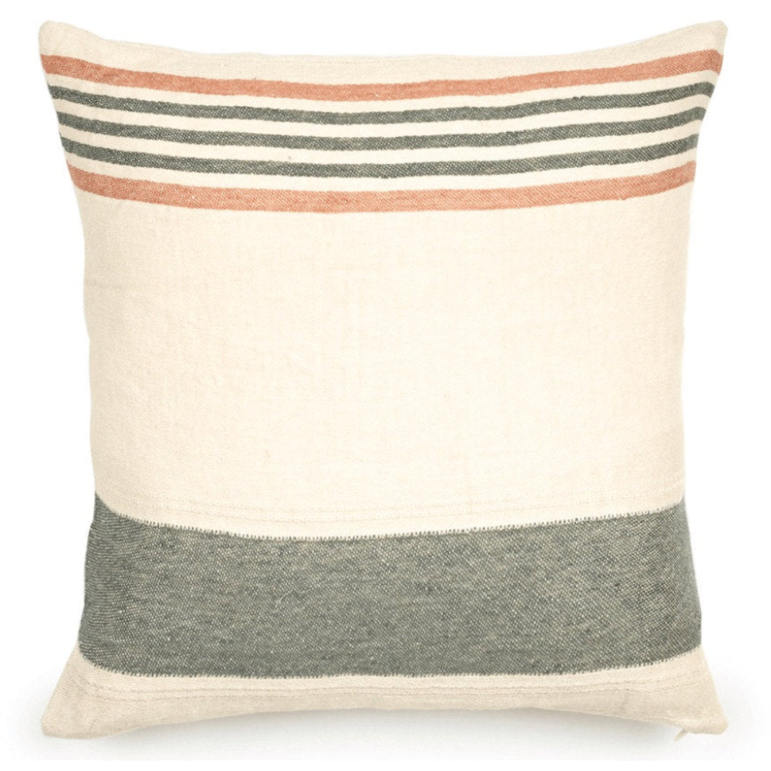 Belgian Linen Pillow Cushion Cover | Laguna Verde | 50x50cm | Libeco Linen-Suzie Anderson Home