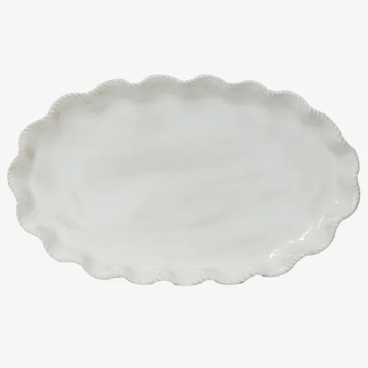 Scallopia Rope Ceramic Serving Platter-Suzie Anderson Home