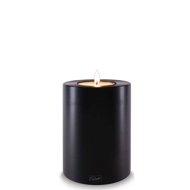 Black Candle Pillar holder | 10cm diameter x 8cm H-Suzie Anderson Home