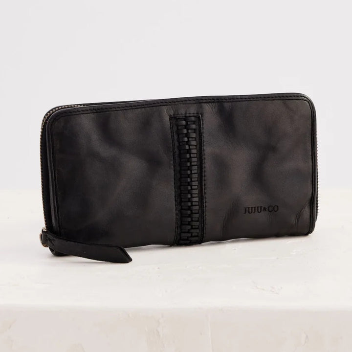 Juju | Braided Zip Wallet | Black