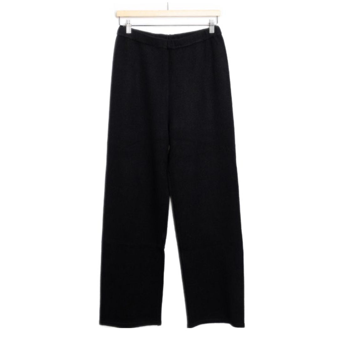 Bow | Wide Leg Pant | Cashmere Merino | Black