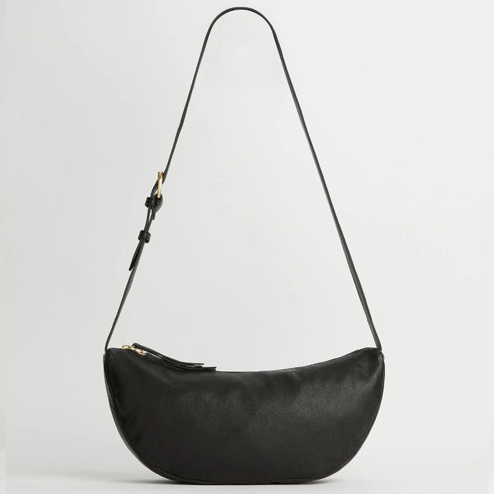 Juju | Shasta Leather Sling Bag | Black