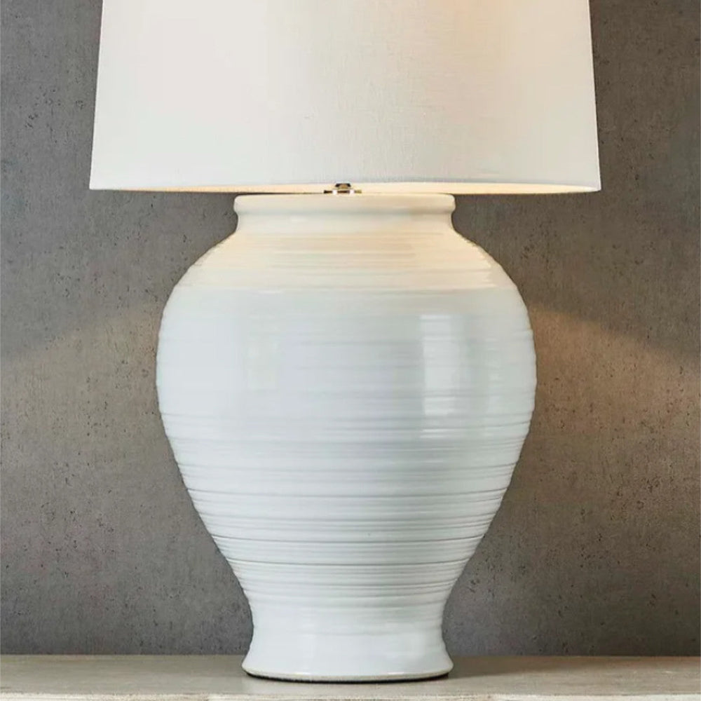 Blanc Ridge Ceramic Lamp Base | H 53cm, approx W 37cm-Suzie Anderson Home