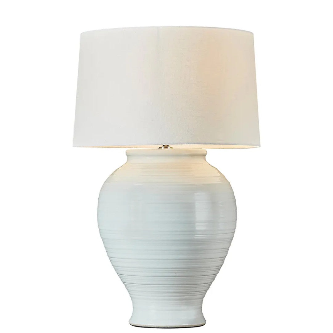 Blanc Ridge Ceramic Lamp Base | H 53cm, approx W 37cm-Suzie Anderson Home