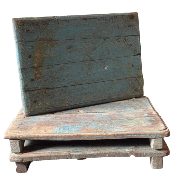 Vintage Timber Decorative Elevated Presentation Boards | Rustic Blue Patina | The Netherlands (BOWRAL)-Suzie Anderson Home