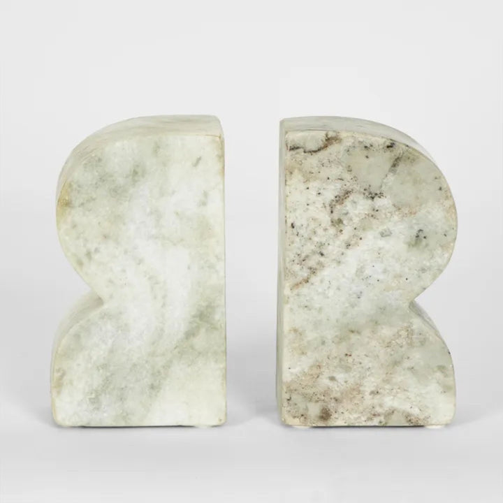 Calvin Marble Bookends |Pair