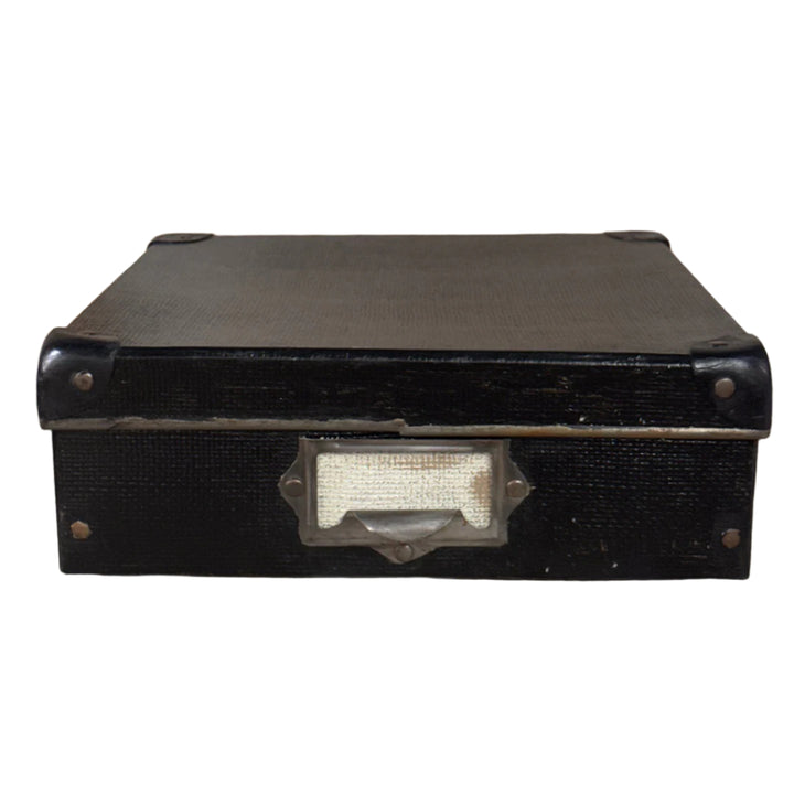 Vintage Industrial Black Document Box | Italian | Circa 1950-Suzie Anderson Home