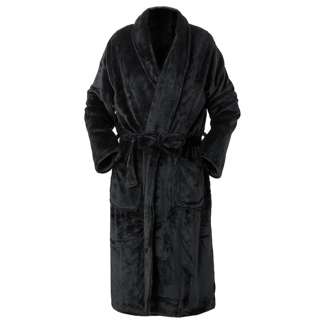 Brogo Bath Robe | Micro Mink | Charcoal-Suzie Anderson Home