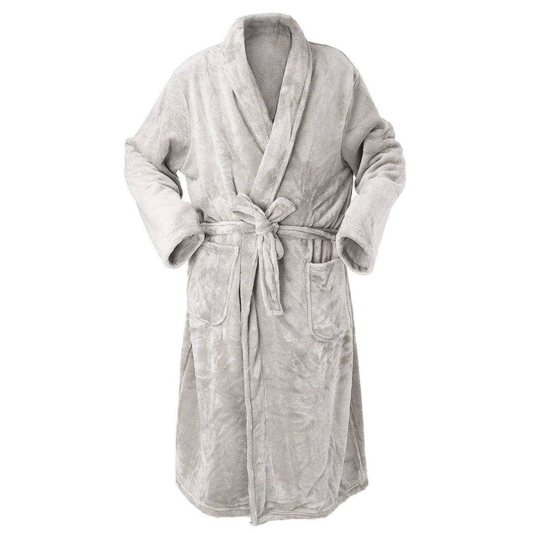 Brogo Bath Robe | Micro Mink | Dove-Suzie Anderson Home