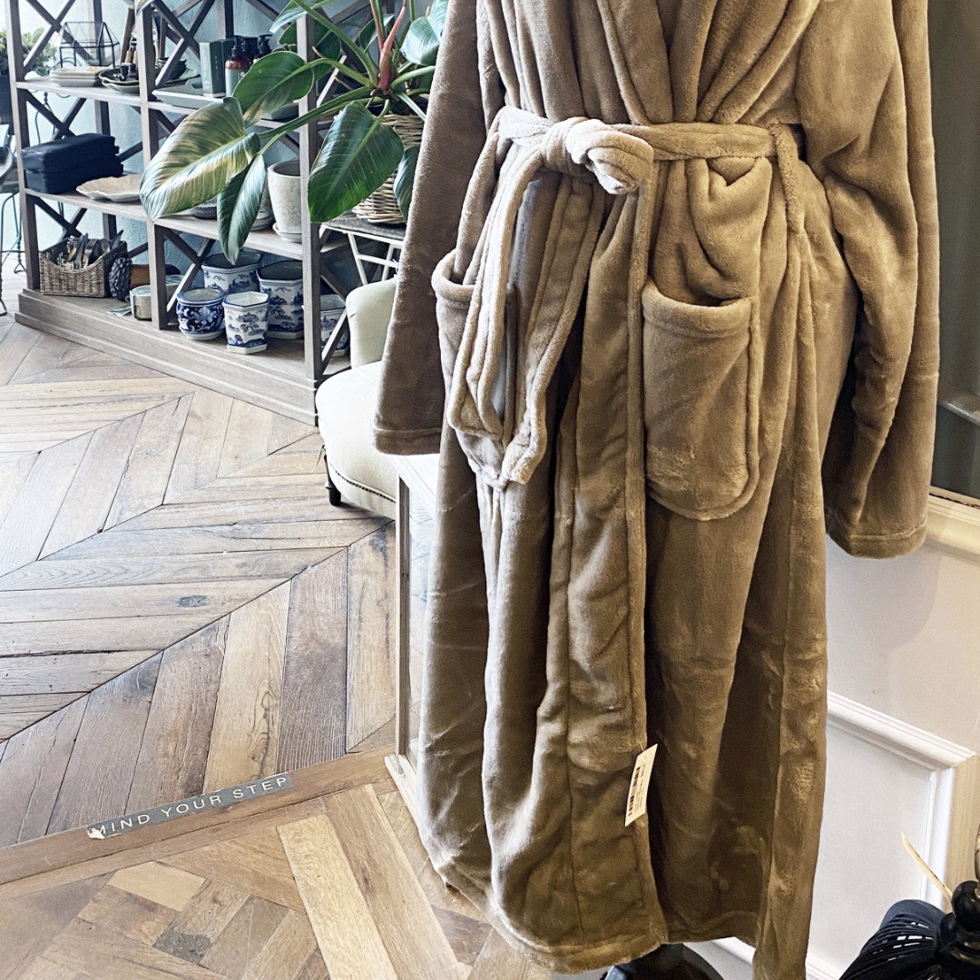 Brogo Bathrobe | Micro Mink | Mocha-Suzie Anderson Home