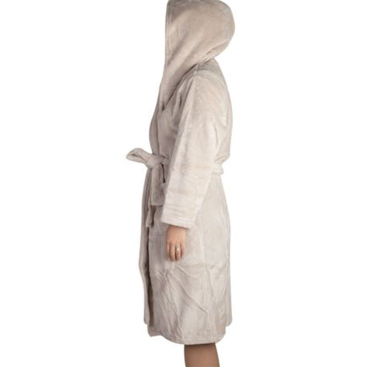 Brogo Hooded Bathrobe | Micro Mink | Sand-Suzie Anderson Home