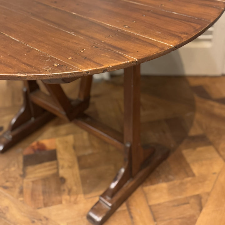 French Antique Round Vigneron Table | Tilt Top | Le Mans 2-Suzie Anderson Home