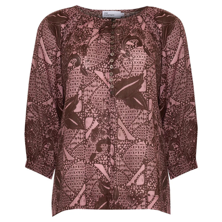 Zoe | Imbue Top | Cacao Batik-Suzie Anderson Home