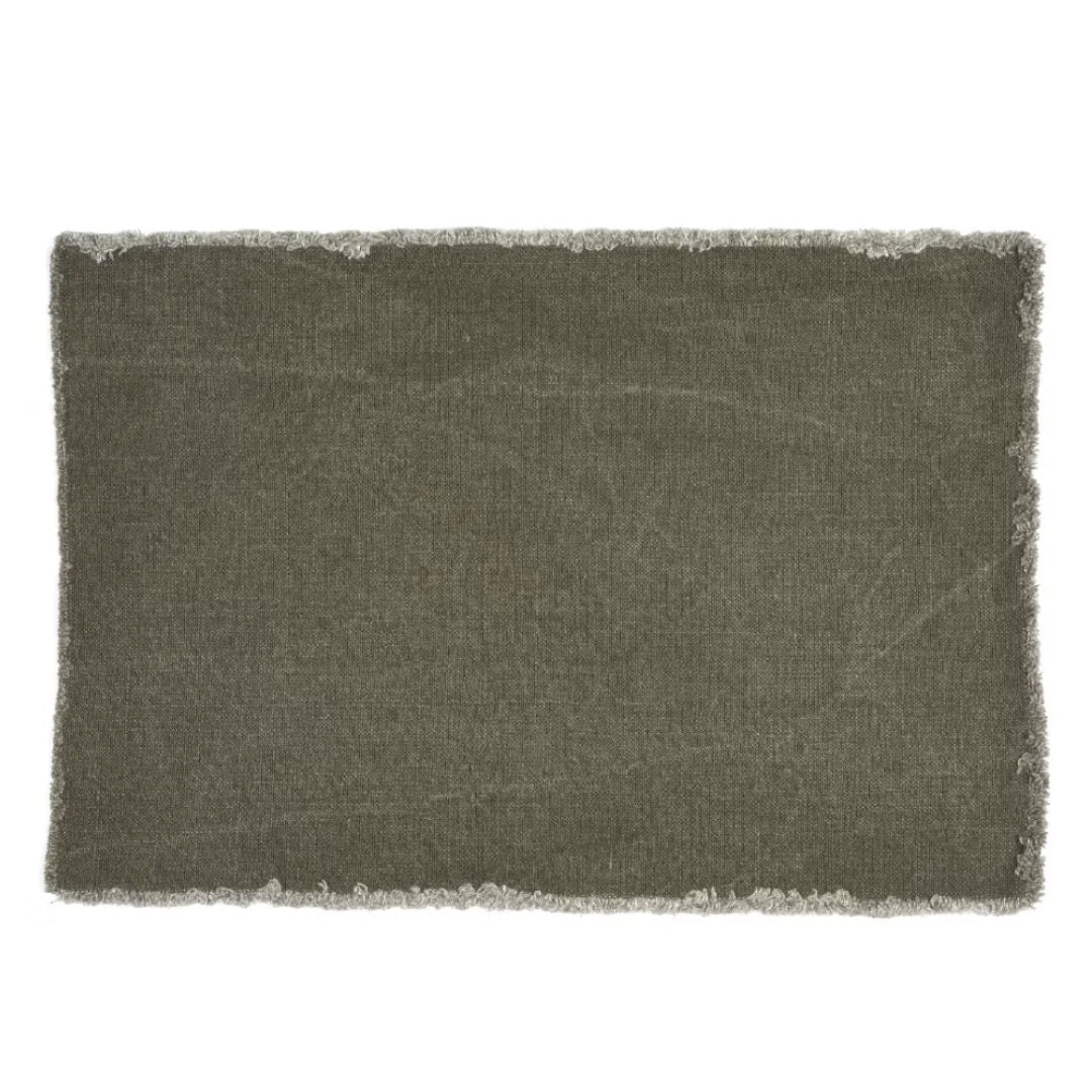 Pacific Belgian Libeco Linen Placemat | Cafe Noir