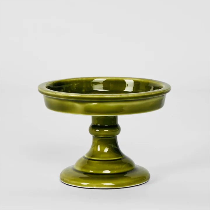 Salerno Enamel Candle Stand | Green-Suzie Anderson Home