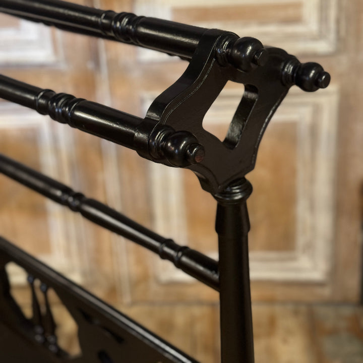 Black Timber Towel Rail