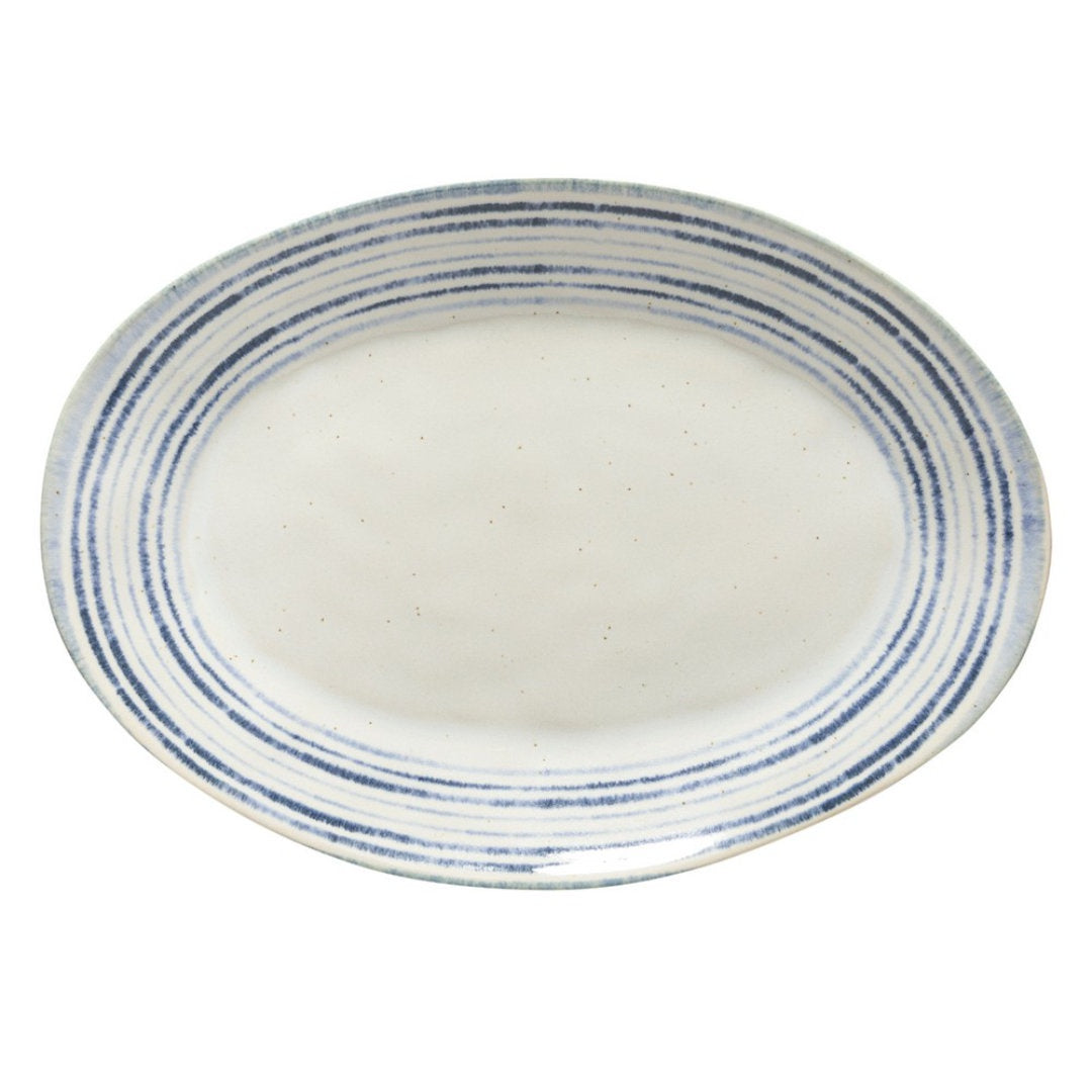 Ceramic Oval Platter | Nantucket | Made in Portugal | White | 40cm-Suzie Anderson Home