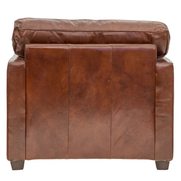 Chandler Aged Leather Armchair | Top Grain Cow Leather-Suzie Anderson Home