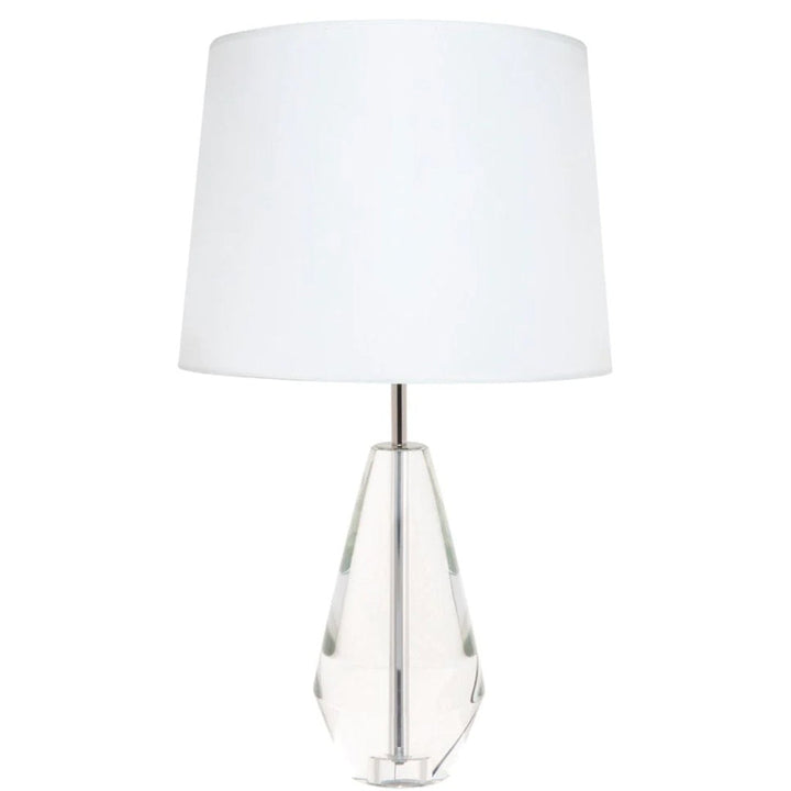 Chizelle Crystal Table Lamp with White Shade-Suzie Anderson Home