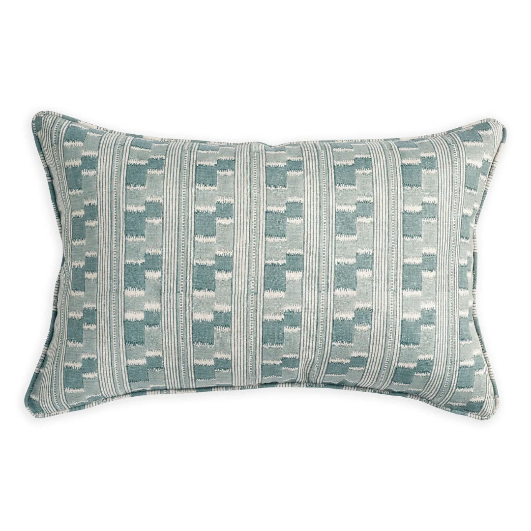 Chowk Celadon Cushion & Insert | 35x55cm-Suzie Anderson Home