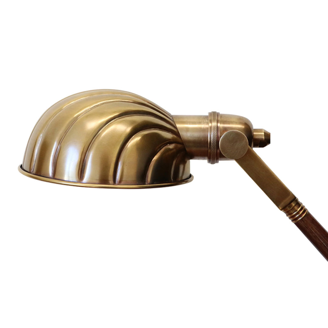 Clam Desk Lamp | Adjustable | Brass Antiqued Finish-Suzie Anderson Home