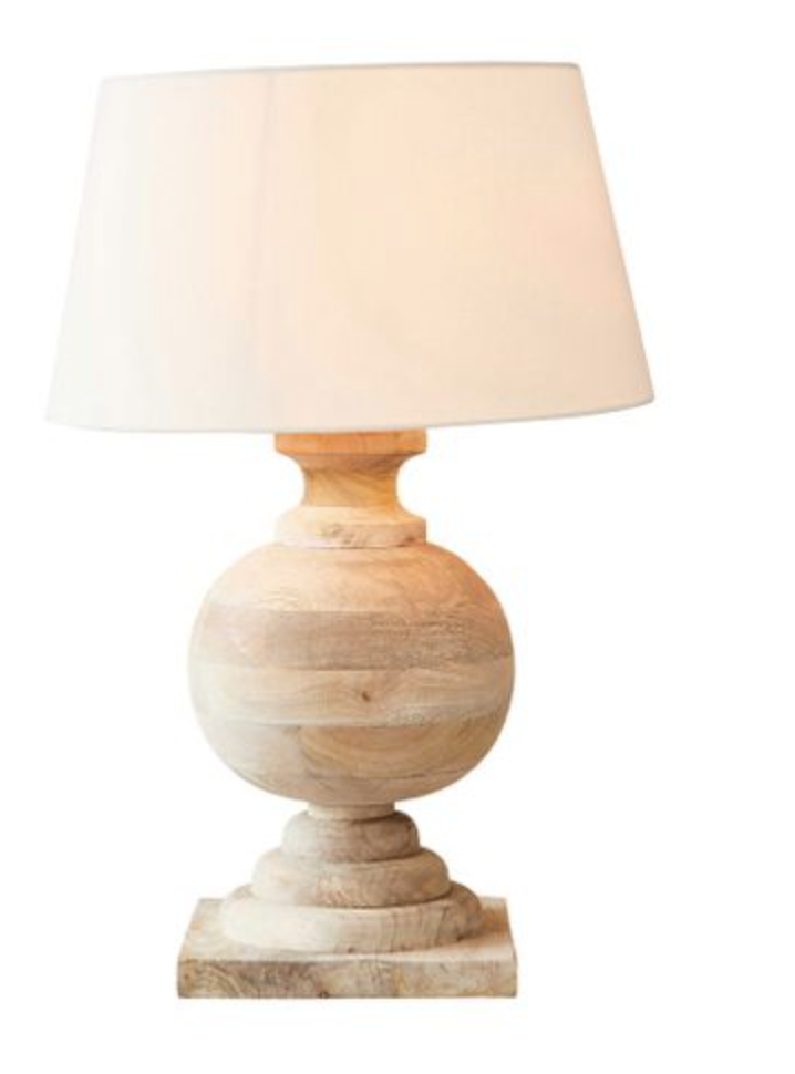 Coach Ball Ballustrade Lamp Base | Natural | H 50cm-Suzie Anderson Home