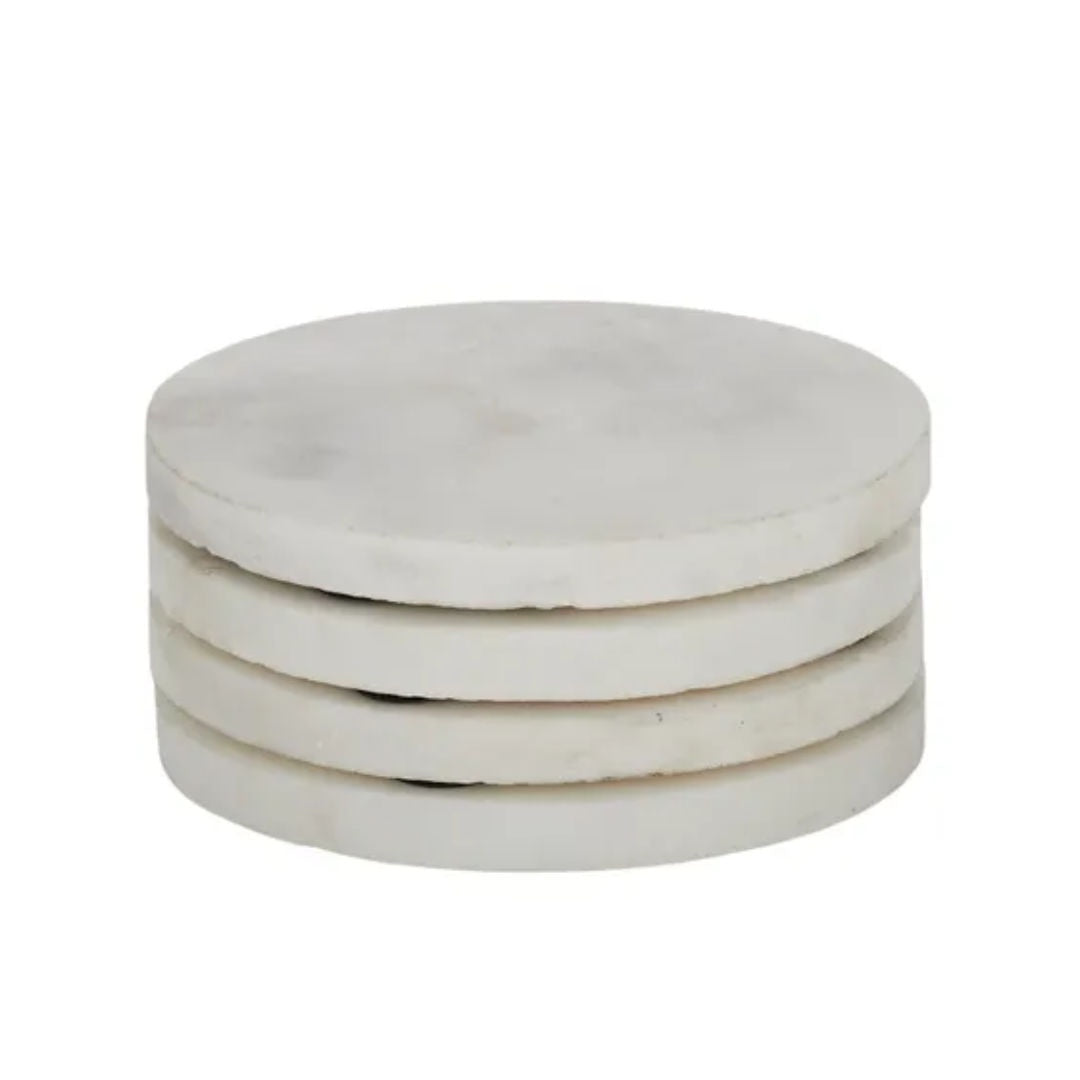 Neo Round Marble Coasters | SET OF 4