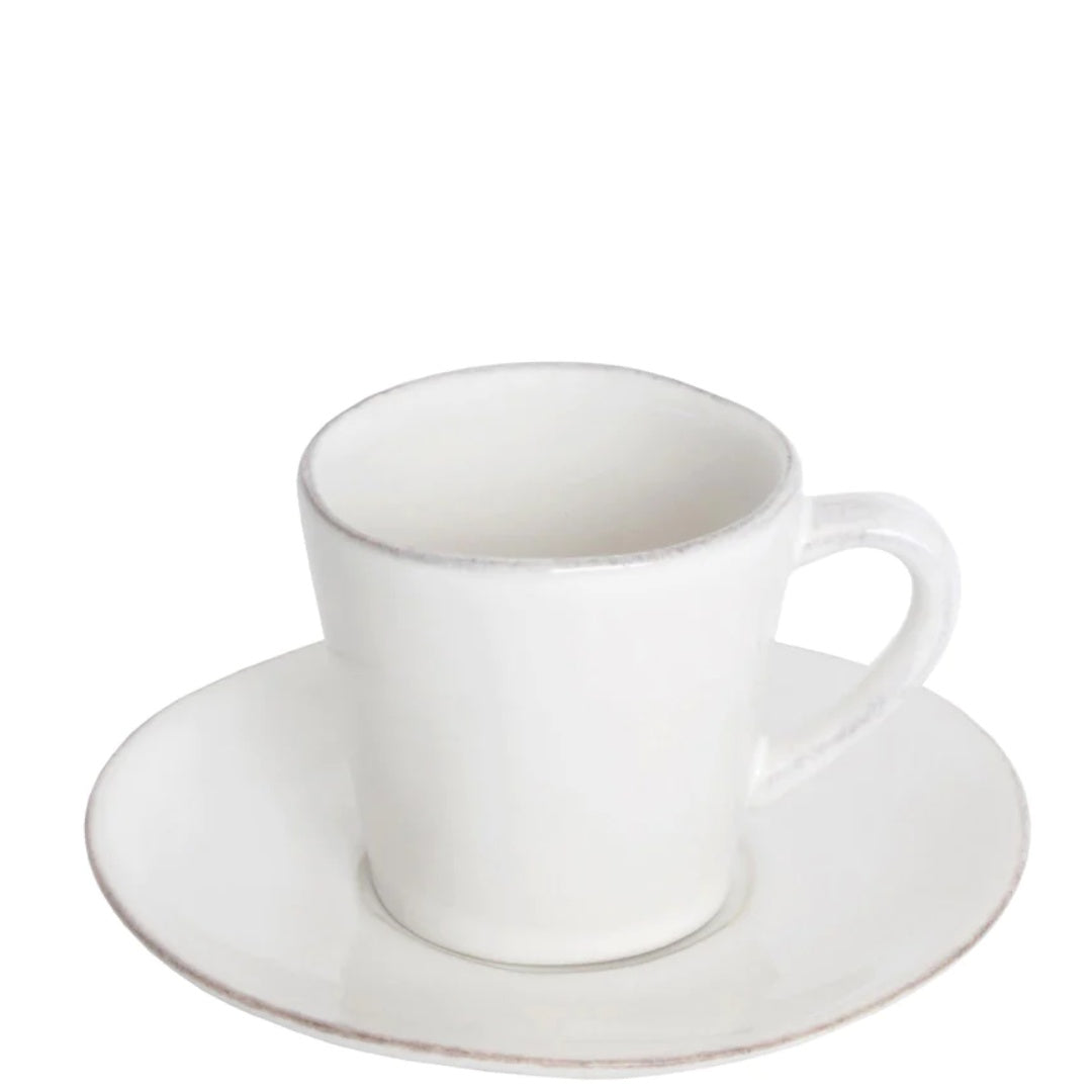 Coffee Cup & Saucer | Nova White | Made in Portugal-Suzie Anderson Home