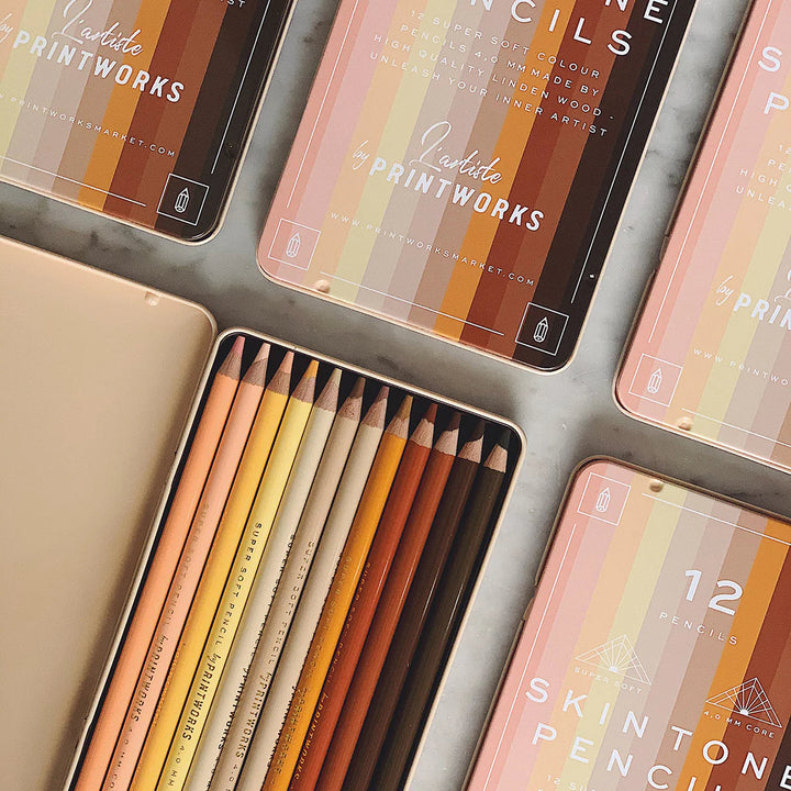 Colour Pencils | Set of 12 | Skin Tone-Suzie Anderson Home