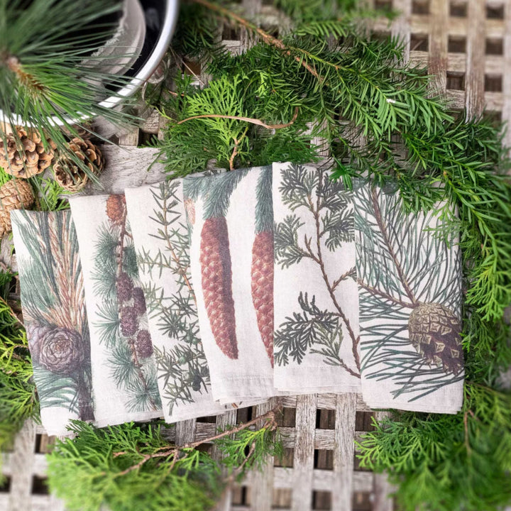 Conifer Trees | Linen Napkin | SET OF 6-Suzie Anderson Home