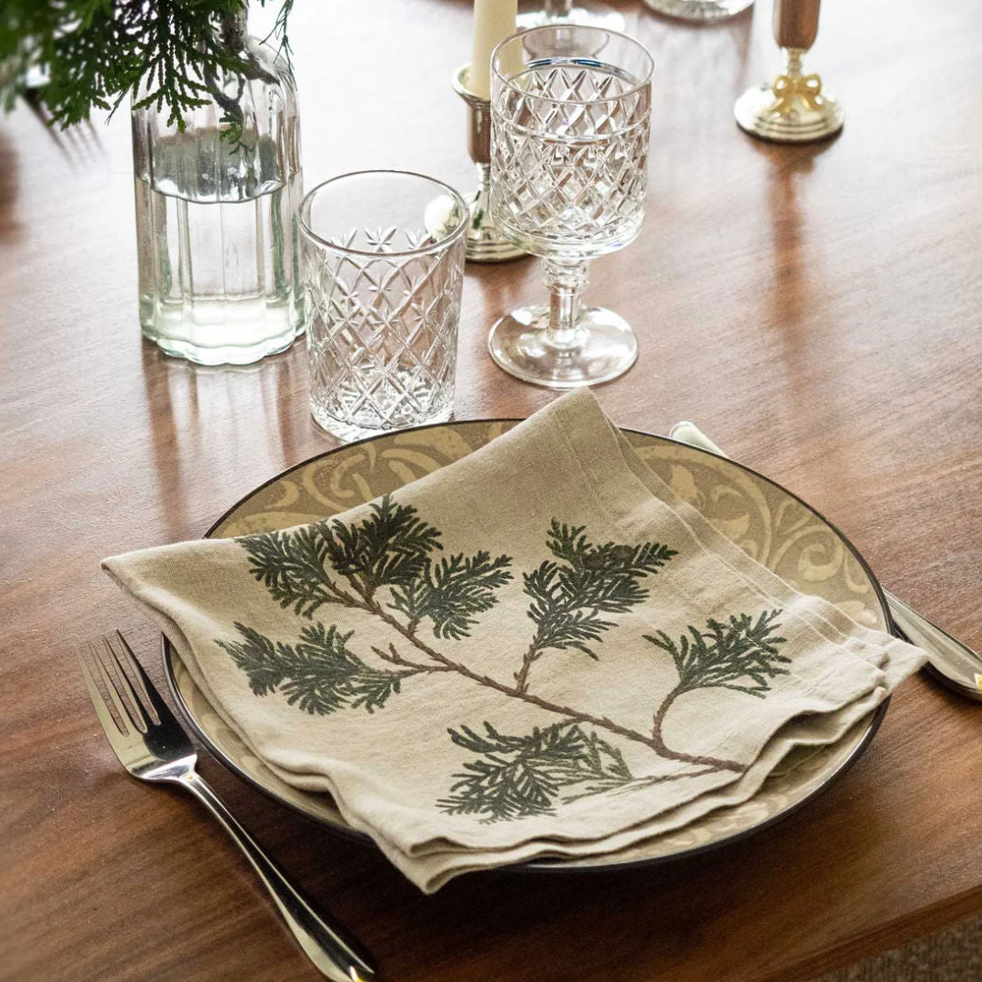 Conifer Trees | Linen Napkin | SET OF 6-Suzie Anderson Home