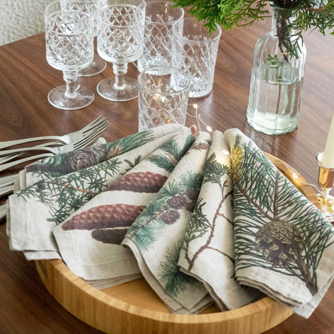 Conifer Trees | Linen Napkin | SET OF 6-Suzie Anderson Home