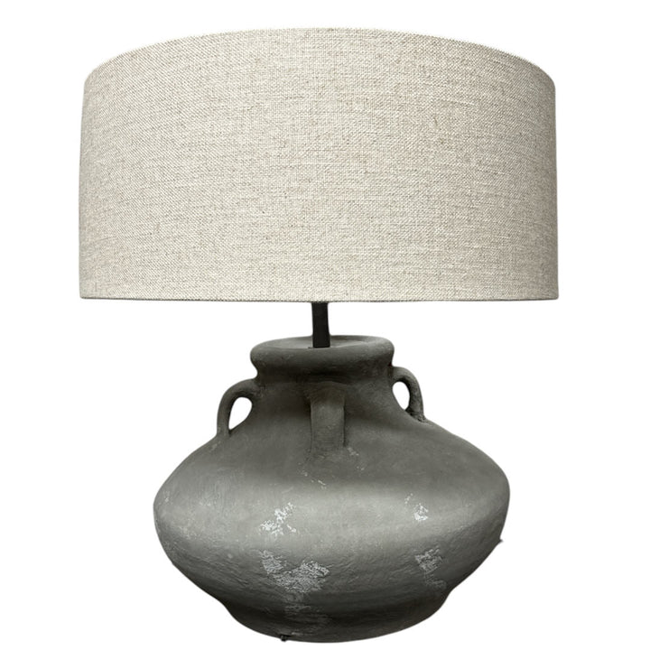 Connato Jug Lamp with Ears | Grey Chalk | Base Only | W40 x H40cm-Suzie Anderson Home