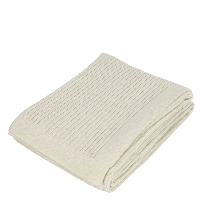 Corby Light Weight Wool Throw | Cream | 130 x 230cm-Suzie Anderson Home