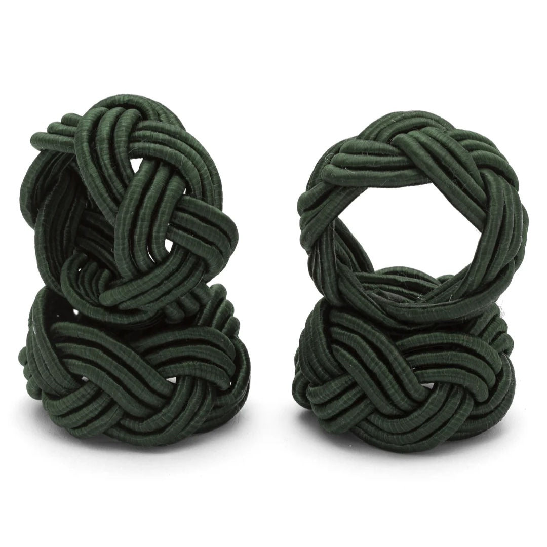 Corded Napkin Ring | Green | SET OF 4-Suzie Anderson Home