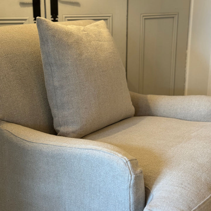 Cozette Armchair | Slip-Covered | Raffles St Tropez Natural Linen | Incl Scatter Cushion-Suzie Anderson Home