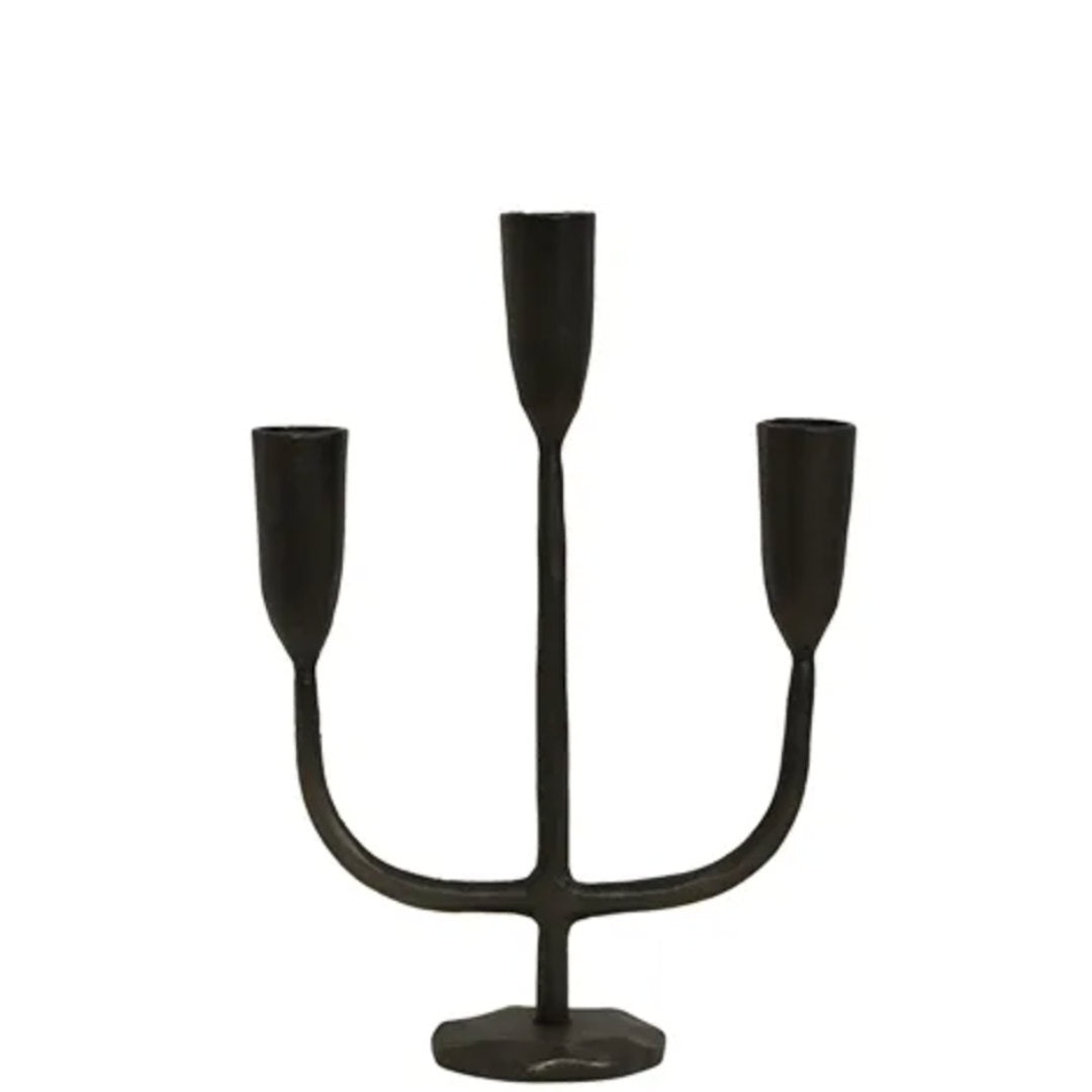 Dax 3 Light Candlestand | Black-Suzie Anderson Home