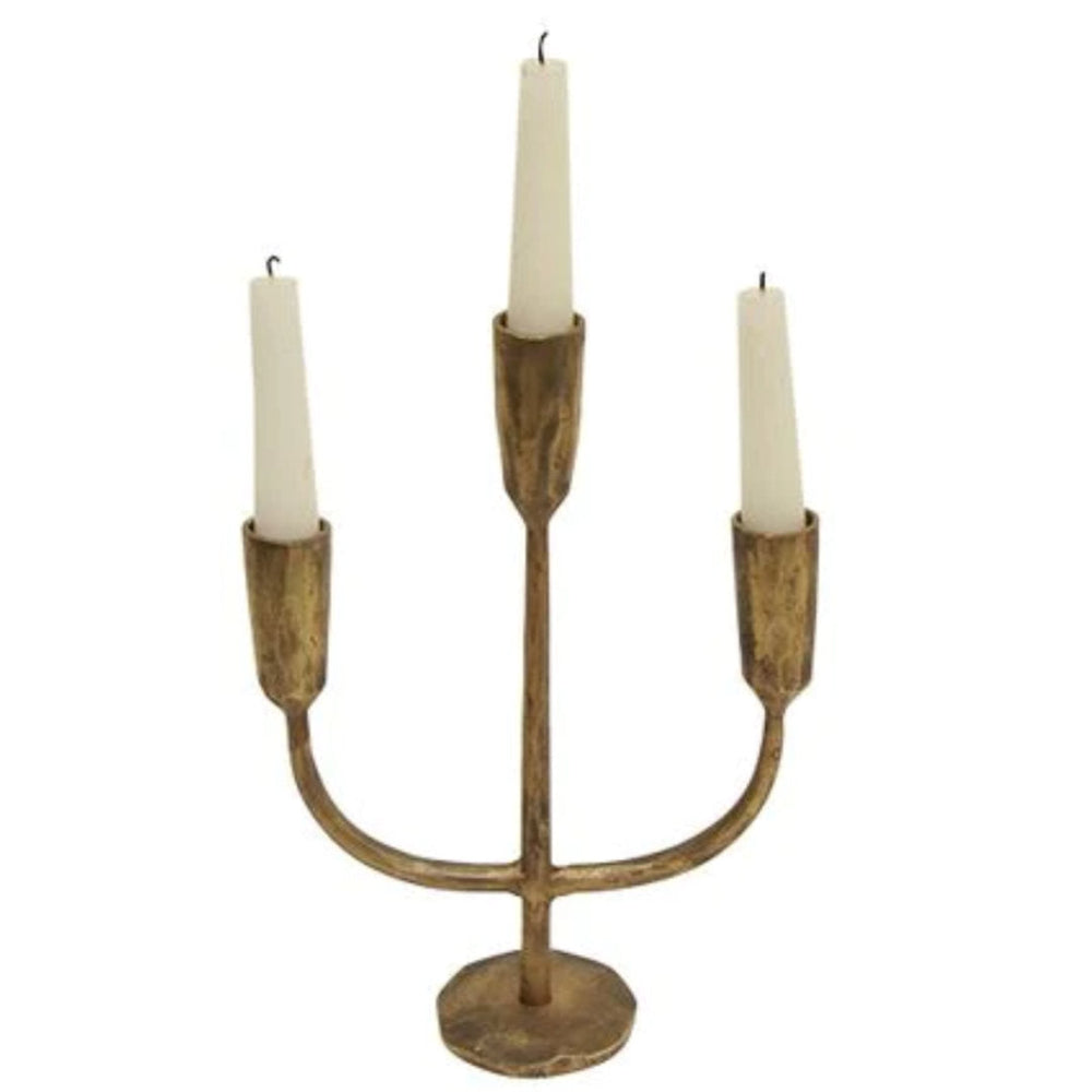 Dax 3 Light Candlestand | Gold-Suzie Anderson Home