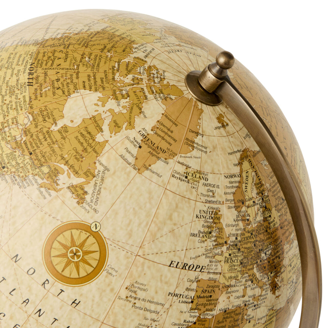 Decorative Pioneer Globe | 30cm | Ivory-Suzie Anderson Home